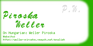 piroska weller business card